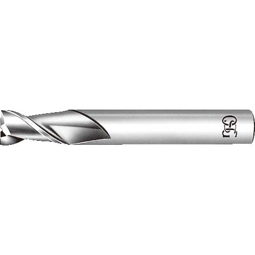 OSG アルミ用 エンドミル(2枚刃・刃長ショートタイプ)