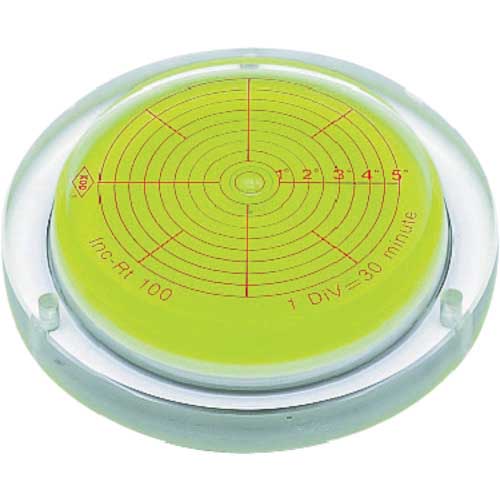 KOD 角度計付丸台型アイベル水平器(取付穴付)