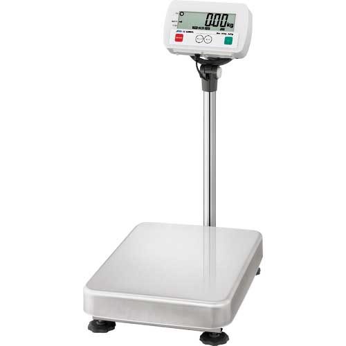 A&D 防塵・防水デジタル台はかり SCシリーズ(一体型・ポール付) ひょう量150kg 最小表示20g 計量皿寸法W390×D530mm SC150KAL