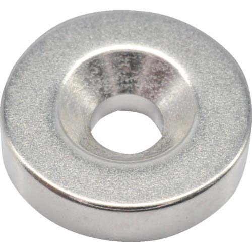 TRUSCO ネオジム丸形磁石 皿ねじ穴付 外径20mm×5mm M5 1個入 T20R05-M5
