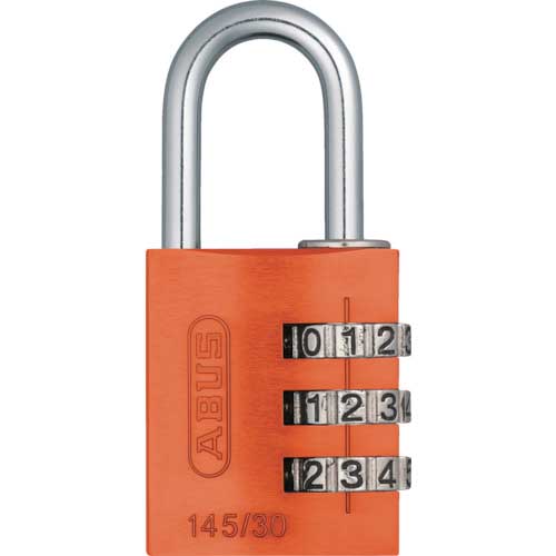 ABUS ナンバー可変式南京錠 145-30 オレンジ 145-30-OR