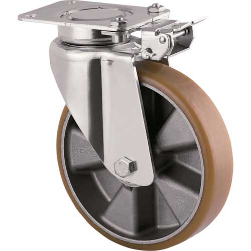 テンテキャスター 重荷重用高性能旋回キャスター(ポリウレタン車・メンテナンスフリー)