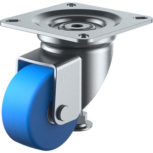 ユーエイ プレート式アジャスターフット付キャスター(ナイロン車)