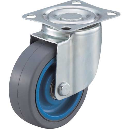 ワコー プレート式キャスターエアーキャスター(ナイロンホイールゴム車)