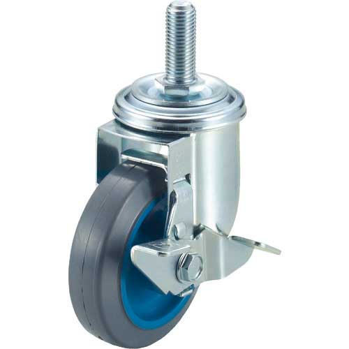 ワコーパレット エアーキャスターねじ込みタイプ(自在車S付)荷重120車輪径100幅30 AMT-100-NRBDS