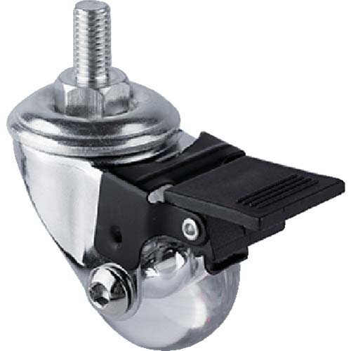 SAMSONG デザインクリアキャスター「Emma」 ネジ 自在ストッパー付 3 EMMA-TS-35