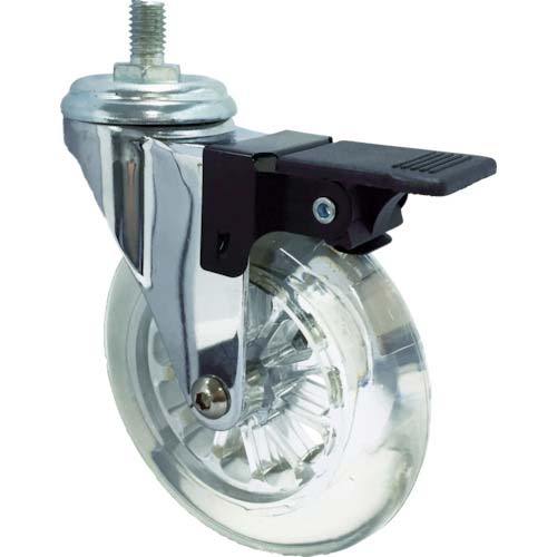 SAMSONG デザインクリアキャスター「Emma」 ネジ 自在ストッパー付 6 EMMA-TS-60