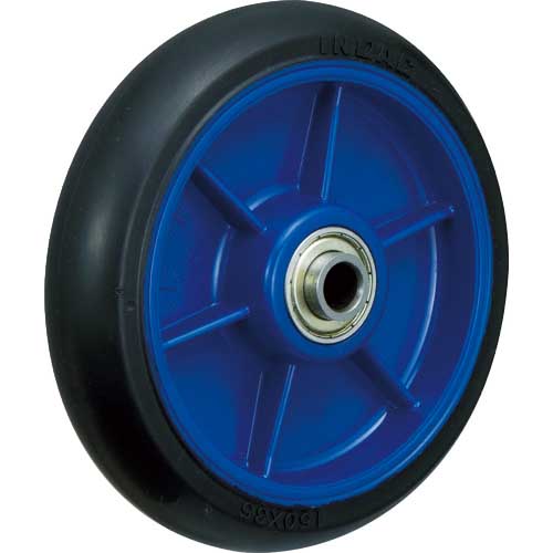 イノアック 低始動抵抗キャスター 車輪のみ Φ150 黒 シャフトΦ20 LR-150W-BK-20