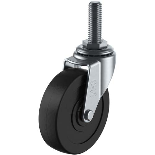 ユーエイ ねじ込み式 自在 キャスター ゴム 車輪径40mm Lタイプ LT型 ネジ寸法UNF1/2×14山数20 LT-40R-UNF1/2-14