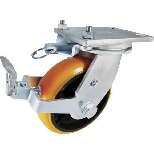 ヨドノ ヨドノ　重量用高硬度ウレタン自在車２００φストッパー付 ヨドノ ヨドノ 重量用高硬度ウレタン自在車２００φストッパー・旋回