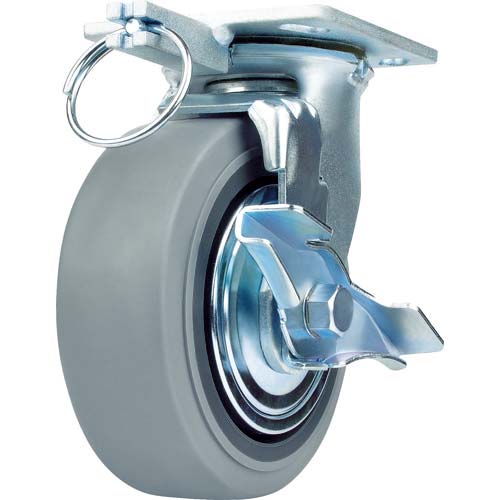 SAMSONG プレート式重荷重用キャスター(PPホイールゴム車)