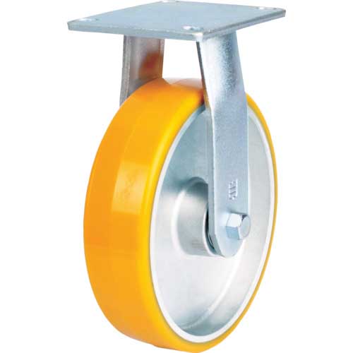 SAMSONG 重荷重用 耐熱ウレタン車(メンテナンスフリー) 固定 200mm TP6687R-PAL-PBB