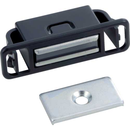 TRUSCO マグネットキャッチワンタッチ POM製 L40mm 黒 TSM-145-BK