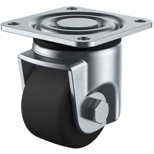 ユーエイ プレート式低床式重荷重用キャスター(MCナイロン車)