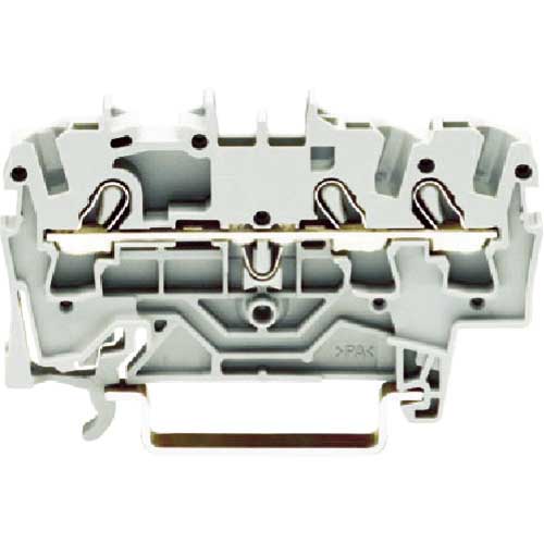 WAGO スプリング式中継端子台 2002シリーズ3線式用 グレー色 2002-1301-PK