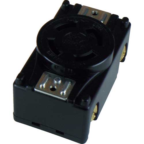 アメリカン電機 引掛形 パネル用コンセント 接地3P30A250V 4320-P