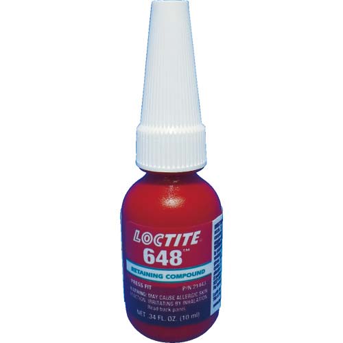 ロックタイト はめ合い用接着剤 648 10ml 耐熱用 648-10