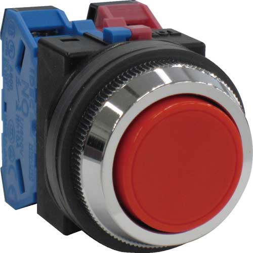 IDEC Φ30丸平形押しボタンスイッチ ABN111R