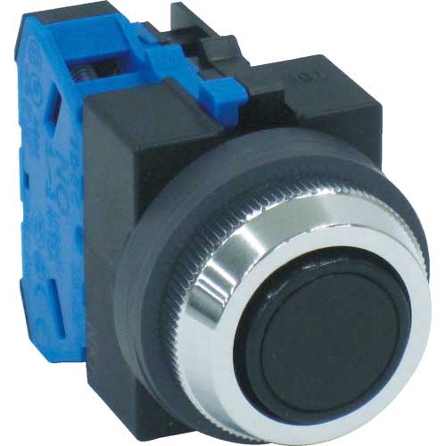 IDEC Φ25丸平形押しボタンスイッチ ABS110NB