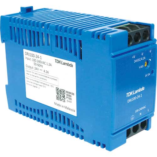 TDKラムダ DINレール取付専用ユニット型電源DRJシリーズ