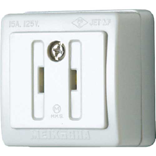 明工 角形コンセント(送り端子なし) MR2770W