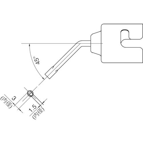 白光 ノズル シングル曲がり N51-05