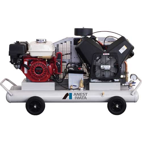 アネスト岩田 レシプロコンプレッサー 給油式 軽便形コンプレッサ エンジン駆動 PLUE-C-10