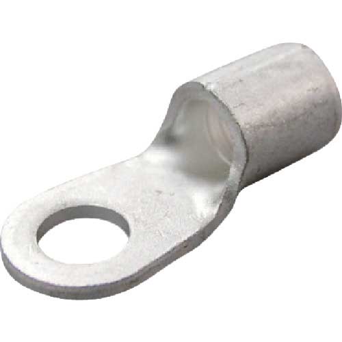 ニチフ 裸圧着端子 R形(100P) より線10.52〜16.78 外寸16mm スタッド径6.4mm R 14-6L