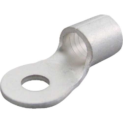 ニチフ 裸圧着端子 R形(100P) より線16.78〜26.66 外寸16.5mm スタッド径6.4mm R 22-6