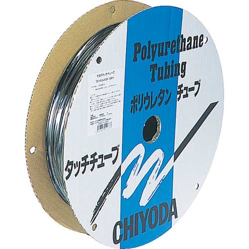 チヨダ ポリウレタンチューブ TEタッチチューブ 6mm/100m 黒 TE-6-100 BK