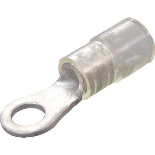 ニチフ 環境配慮形絶縁被覆付丸形端子R形(100個入)より線1.04〜2.63外寸6.5mmスタッド径3.7mm TMEX 2-3.5NS-CLR