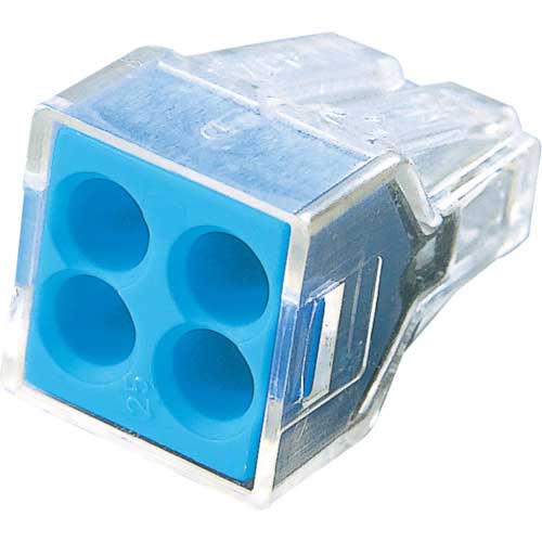 【廃番】WAGO WGX−4 差込コネクタ 4穴用 (1箱(PK)=100個入) WGX-4