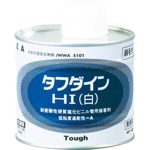 クボタケミックス 塩ビ用接着剤 タフダインHI白 500G WHITE500G