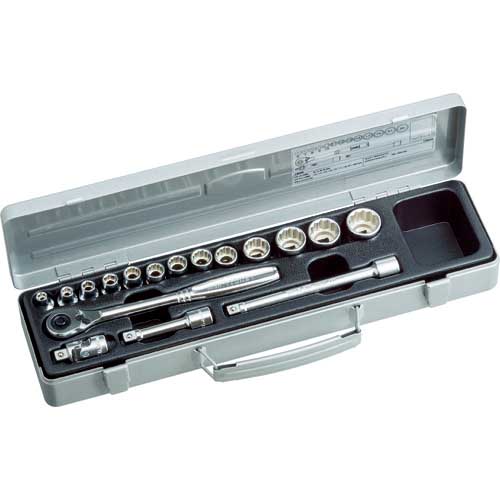 TONE ソケットレンチセット 差込角9.5mm 17点セット 6角 12角 1560M