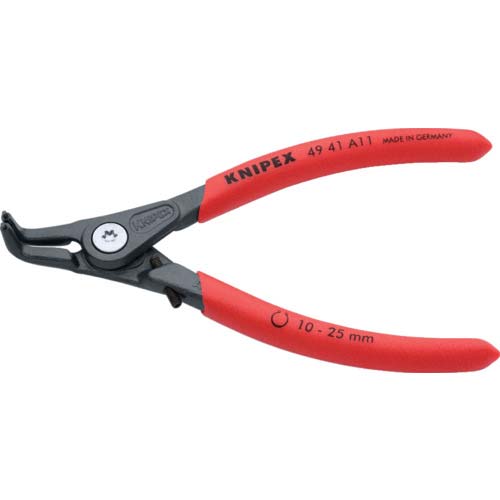 KNIPEX 軸用精密スナップリングプライヤー90度 オープンリミッター付き 10-25mm 4941-A11