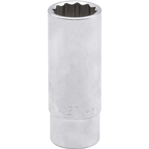 TONE ディープソケット(12角) 対辺寸法27mm 差込角19.0mm 全長100mm 6D-27L