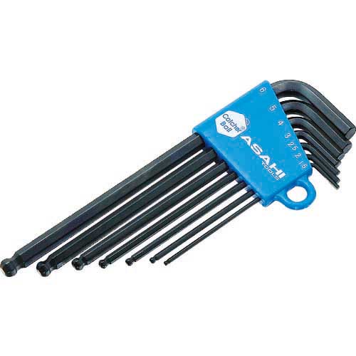 【廃番】ASH 7本組ボールポイント六角棒レンチキャッチャーボール付 APTS710