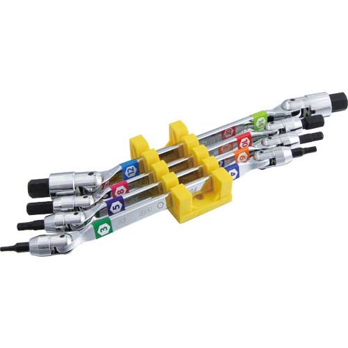 スエカゲ 六角棒レンチ ダブルフレックスヘキサゴンレンチセット 4本組 DFH-4S