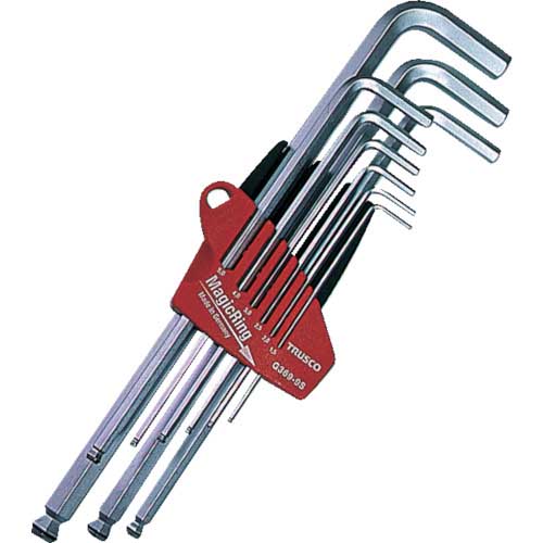 【廃番】TRUSCO マジックリング式六角棒レンチセット 9本組 G369-9S