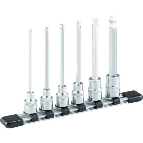 TONE ロングボールポイントヘキサゴンソケットセット(ホルダー付) HBH306L