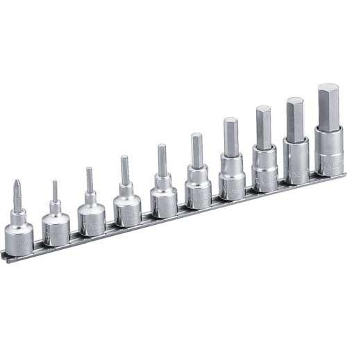 TONE ヘキサゴンソケットセット(ホルダー付) 10pcs 差込角12.7mm HH410
