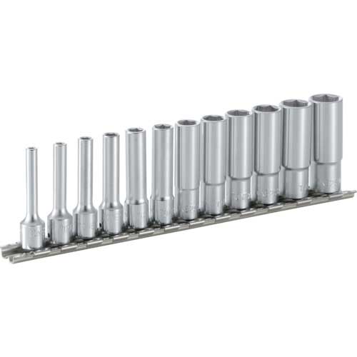 TONE ディープソケットセット(6角・ホルダー付) 12pcs 差込角6.35mm 