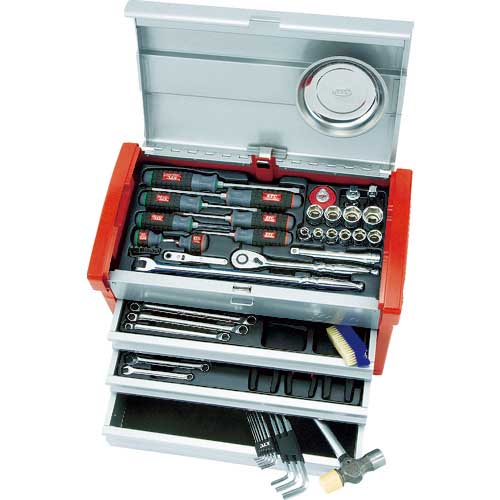 廃番】KTC 12.7sq.工具セット(チェストケース) SK4580Eの通販
