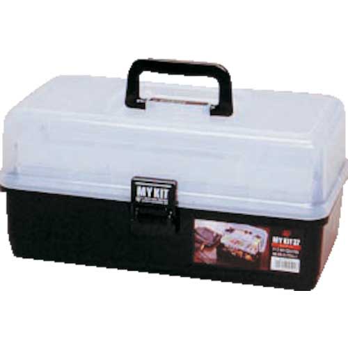 アイリスオーヤマ 237218 小物ケース マイキット 370×200×180 ブラック 37-B