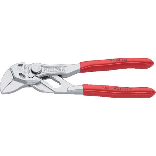 KNIPEX プライヤーレンチ ソフトプラスチックハンドル クロムメッキ 125mm 8603-125
