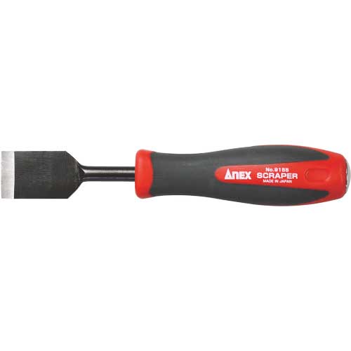 アネックス 車輌整備用工具(エンジン関連) スクレーパー 先端幅25mm 軸長70mm 全長180mm 9155