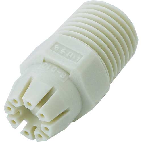 いけうち ラウンド形エアーノズル TAIFUJetシリーズ PP樹脂製 ネジ1/4オス Φ1.0 1/4MTF-R8-010PP-IN