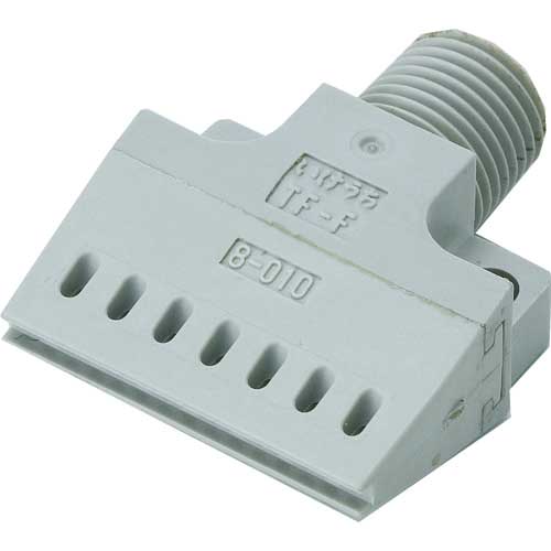 いけうち エアダスター用 コンパクトフラット形エアーノズル TAIFUJetシリーズ PPS樹脂製 ネジ1/8オス Φ1.0 1/8MTF-F24-8-010PPS-IN