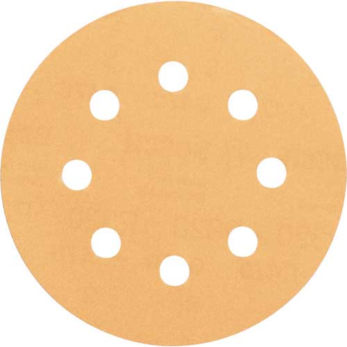 【廃番】ボッシュ サンディングペーパー125mm ゴールド #40 5枚入り 2608605067