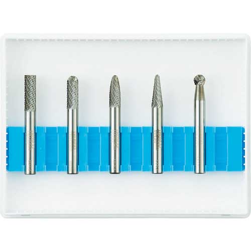 TRUSCO 超硬バーセットCシリーズ 軸6mm 刃径6mm 5本セット TB-C060-5S